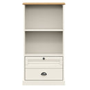 bogreol VIGO 60x35x114,5 cm massivt fyrretræ hvid