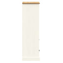 bogreol VIGO 60x35x114,5 cm massivt fyrretræ hvid