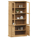glasskab VIGO 85x35x170 cm massivt fyrretræ