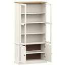 glasskab VIGO 85x35x170 cm massivt fyrretræ hvid