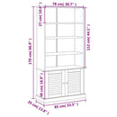 bogreol VIGO 85x35x170 cm massivt fyrretræ