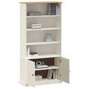 bogreol VIGO 85x35x170 cm massivt fyrretræ hvid