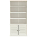 bogreol VIGO 85x35x170 cm massivt fyrretræ hvid