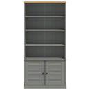 bogreol VIGO 85x35x170 cm massivt fyrretræ grå