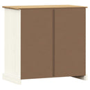 skænk med skuffer VIGO 78x40x75 cm massivt fyrretræ hvid