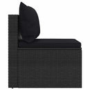 sofasæt til haven 4 dele med hynder polyrattan sort