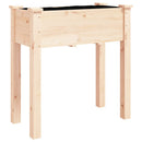 plantekasse med foring 71x37x80 cm massivt fyrretræ
