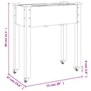 plantekasse med foring 71x37x80 cm massivt fyrretræ