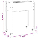 plantekasse med foring 71x37x80 cm massivt fyrretræ brun