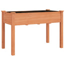 plantekasse med foring 118x59x80 cm massivt fyrretræ brun