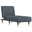 chaiselong velour mørkegrå