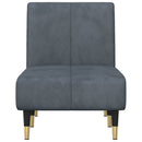 chaiselong velour mørkegrå