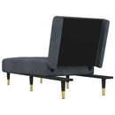 chaiselong velour mørkegrå