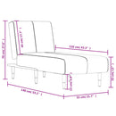 chaiselong velour sort