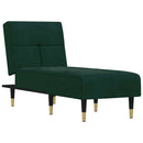 chaiselong velour mørkegrøn