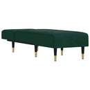 chaiselong velour mørkegrøn