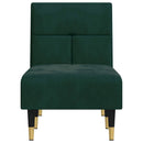 chaiselong velour mørkegrøn