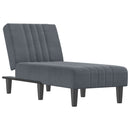 chaiselong velour mørkegrå