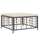 loungesæt til haven 5 dele med hynder polyrattan antracitgrå