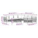 loungesæt til haven 9 dele med hynder polyrattan antracitgrå