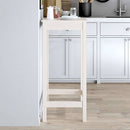 barbord 50x50x110 cm massivt fyrretræ hvid