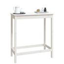 barbord 100x50x110 cm massivt fyrretræ hvid