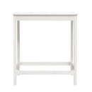 barbord 100x50x110 cm massivt fyrretræ hvid