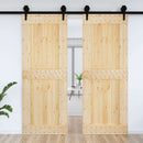 Dør NARVIK Naturfarvet 85 x 210 cm Massivt Fyrretræ