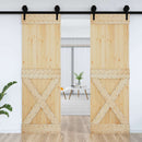 Dør NARVIK Naturfarvet 70 x 210 cm Massivt Fyrretræ