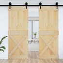 Dør NARVIK Naturfarvet 85 x 210 cm Massivt Fyrretræ