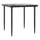 spisebordssæt til haven 5 dele polyrattan og stål