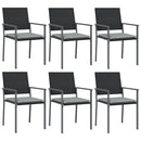 spisebordssæt til haven 7 dele med hynder polyrattan og stål