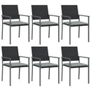 spisebordssæt til haven 7 dele med hynder polyrattan og stål