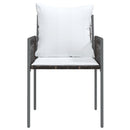 havestole med hynder 4 stk. 54x61x83 cm polyrattan brun