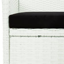 spisebordssæt til haven 5 dele med hynder polyrattan hvid