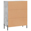 skænk 69,5x34x90 cm konstrueret træ betongrå