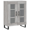 skænk 69,5x34x90 cm konstrueret træ grå sonoma-eg