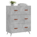 kommode 69,5x34x90 cm konstrueret træ betongrå