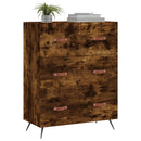 kommode 69,5x34x90 cm konstrueret træ røget egetræsfarve