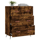kommode 69,5x34x90 cm konstrueret træ røget egetræsfarve