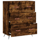 kommode 69,5x34x90 cm konstrueret træ røget egetræsfarve