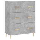 skænk 69,5x34x90 cm konstrueret træ betongrå