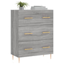 skænk 69,5x34x90 cm konstrueret træ grå sonoma-eg