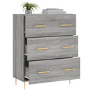 skænk 69,5x34x90 cm konstrueret træ grå sonoma-eg