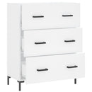 skænk 69,5x34x90 cm konstrueret træ hvid