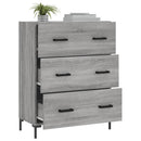 skænk 69,5x34x90 cm konstrueret træ grå sonoma-eg