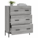 skænk 69,5x34x90 cm konstrueret træ grå sonoma-eg