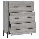 skænk 69,5x34x90 cm konstrueret træ grå sonoma-eg