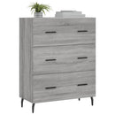 skænk 69,5x34x90 cm konstrueret træ grå sonoma-eg