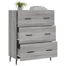 skænk 69,5x34x90 cm konstrueret træ grå sonoma-eg